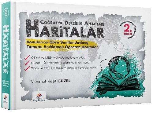 Dizgi Kitap Coğrafya Dersinin Anahtarı Haritalar 2. Baskı - Mehmet Reşit Güzel Dizgi Kitap Yayınları