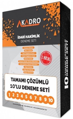 A Kadro İdari Hakimlik 10 Deneme Seti Çözümlü 2. Baskı A Kadro Yayınları