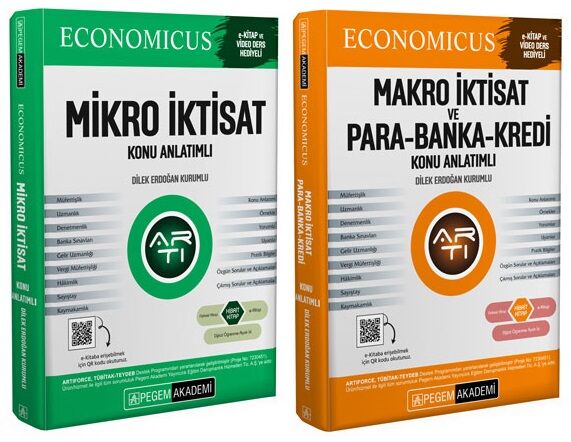 Pegem 2025 KPSS A Grubu Economicus Makro-Mikro İktisat Konu 2 li Set Pegem Akademi Yayınları