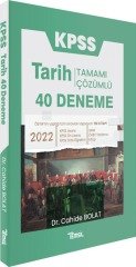 Temsil 2022 KPSS Tarih 40 Deneme Çözümlü - Cahide Bolat Temsil Yayınları