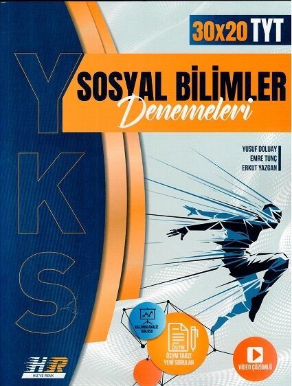 Hız ve Renk YKS TYT Sosyal Bilimler 30x20 Denemeleri Video Çözümlü Hız ve Renk Yayınları