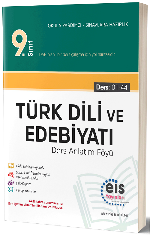 Eis Yayınları 9. Sınıf Türk Dili ve Edebiyatı DAF Ders Anlatım Föyü Eis Yayınları