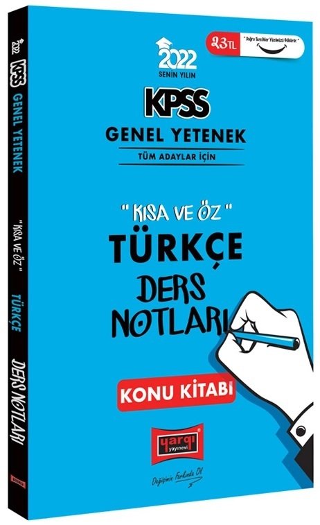 Yargı 2022 KPSS Türkçe Kısa ve Öz Ders Notları Konu Kitabı Yargı Yayınları