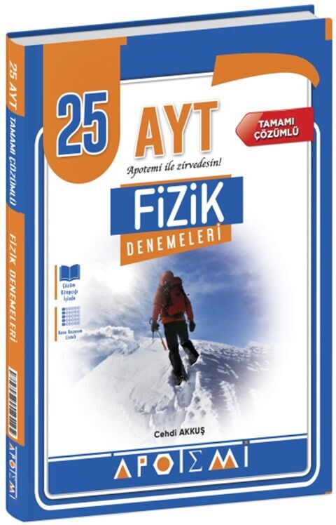 Apotemi YKS AYT Fizik 25 Deneme Çözümlü Apotemi Yayınları