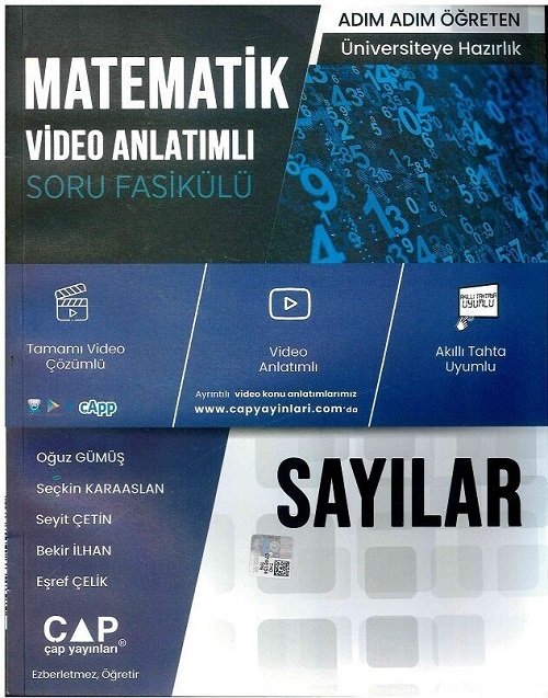 Çap Yayınları YKS TYT AYT Matematik Sayılar Video Anlatımlı Soru Fasikülü Çap Yayınları