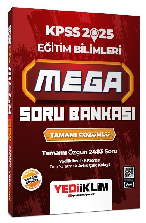 Yediiklim 2025 KPSS Eğitim Bilimleri MEGA Soru Bankası Çözümlü Yediiklim Yayınları