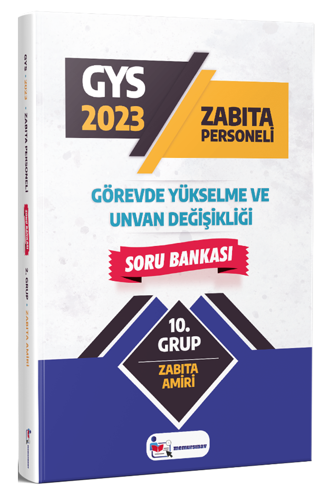 Memur Sınav 2023 GYS Zabıta Amiri Soru Bankası Görevde Yükselme Memur Sınav