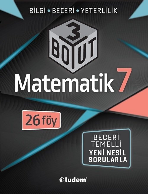 Tudem 7. Sınıf Matematik 3 Boyut Soru Bankası Tudem Yayınları