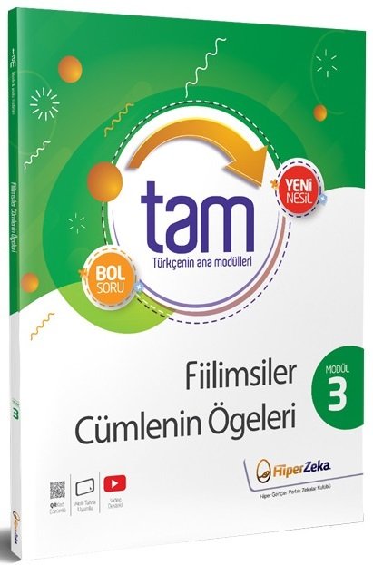 Hiper Zeka 8. Sınıf TAM Türkçe nin Ana Modülleri-3 Fiilimsiler ve Cümlenin Ögeleri Hiper Zeka Yayınları