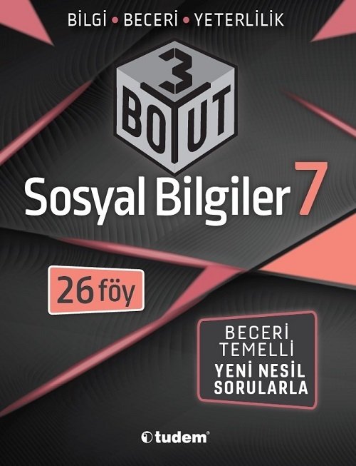 Tudem 7. Sınıf Sosyal Bilgiler 3 Boyut Soru Bankası Tudem Yayınları