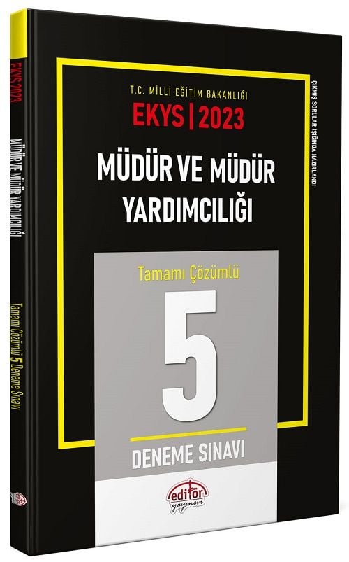 SÜPER FİYAT - Editör 2023 MEB EKYS Müdür ve Yardımcılığı 5 Deneme Çözümlü Editör Yayınları