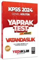 Yediiklim 2024 KPSS Vatandaşlık Yaprak Test Çek Kopart Yediiklim Yayınları