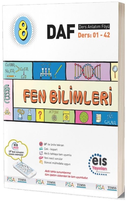 Eis Yayınları 8. Sınıf Fen Bilimleri DAF Ders Anlatım Föyü Eis Yayınları