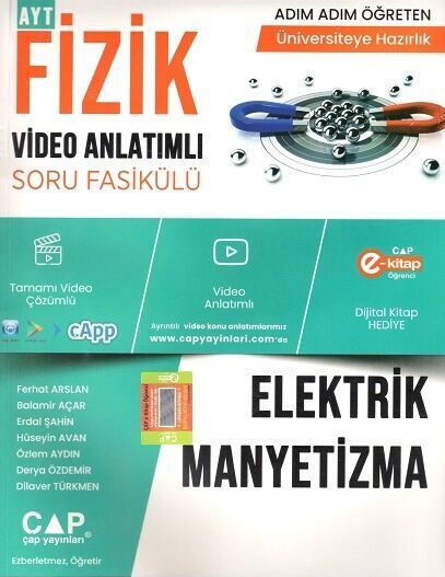 Çap Yayınları YKS AYT Elektrik Manyetizma Konu Anlatımlı Soru Bankası Video Çözümlü Çap Yayınları