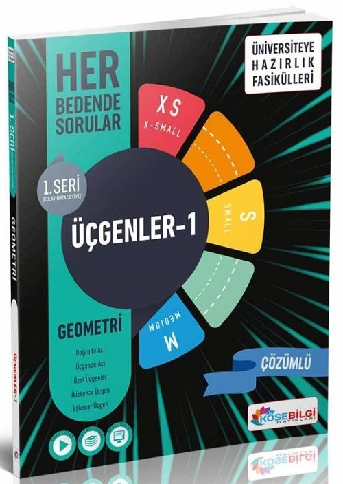 Köşebilgi YKS TYT AYT Geometri Üçgenler-1 Her Bedende Sorular 1. Seri Video Çözümlü Köşebilgi Yayınları