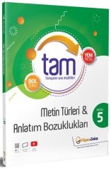 Hiper Zeka 8. Sınıf TAM Türkçe nin Ana Modülleri-5 Metin Türleri ve Anlatım Bozuklukları Hiper Zeka Yayınları