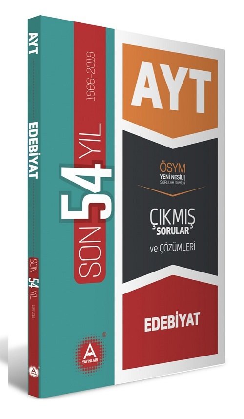 SÜPER FİYAT - A Yayınları YKS AYT Edebiyat Son 54 Yıl Çıkmış Sorular ve Çözümleri A Yayınları