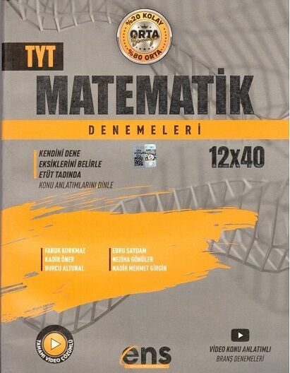 ENS Yayınları YKS TYT Matematik 12x40 Deneme ENS Yayınları