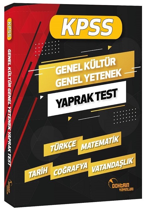 Doktrin KPSS Genel Yetenek Genel Kültür Yaprak Test Tek Kitap Doktrin Yayınları