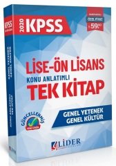 Lider 2020 KPSS Lise Ön Lisans Konu Anlatımlı Tek Kitap Lider Yayınları