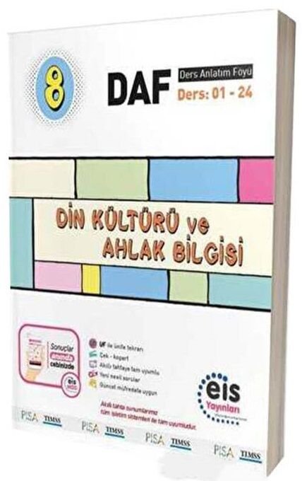 Eis Yayınları 8. Sınıf Din Kültürü ve Ahlak Bilgisi DAF Ders Anlatım Föyü Eis Yayınları