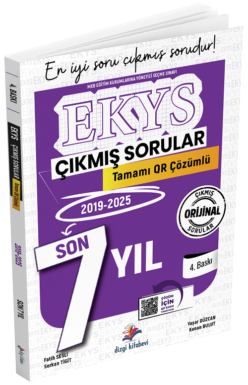 Dizgi Kitap 2025 MEB EKYS Müdür ve Yardımcılığı Çıkmış Sorular Son 7 Yıl QR Çözümlü Dizgi Kitap