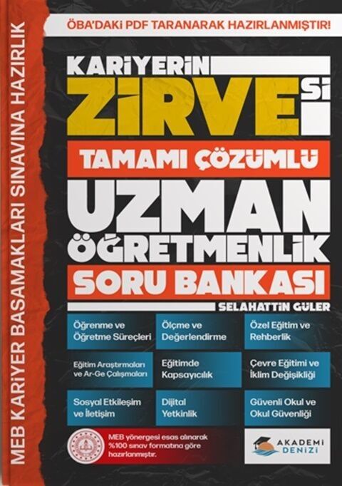 Akademi Denizi MEB ÖKBS Uzman Öğretmenlik Kariyerin Zirvesi Soru Bankası Çözümlü Akademi Denizi