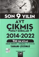 Çap Yayınları YKS AYT 2014-2022 Son 9 Yılın Çıkmış Sınav Soruları TM Tek Kitap Çözümlü Çap Yayınları