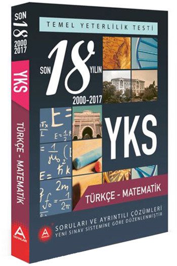 A Yayınları YKS TYT Türkçe Matematik Son 18 Yılın Çıkmış Soruları A Yayınları