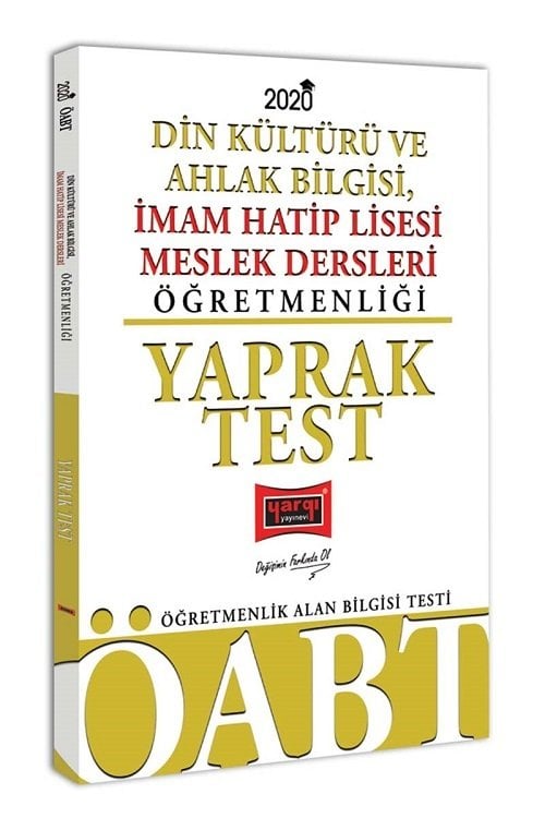 Yargı 2020 ÖABT Din Kültürü İmam Hatip Lisesi Meslek Dersleri Yaprak Test Yargı Yayınları