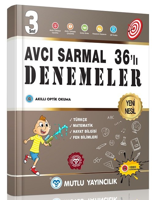 Mutlu 3. Sınıf Tüm Dersler Sarmal Avcı 36 Deneme Video Çözümlü Mutlu Yayınları