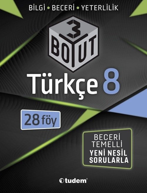 Tudem 8. Sınıf Türkçe 3 Boyut Soru Bankası Tudem Yayınları