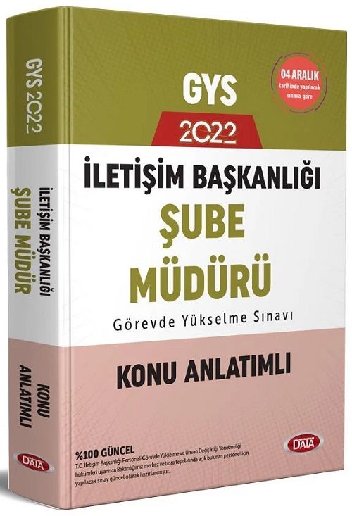 Data 2022 GYS İletişim Başkanlığı Şube Müdürü Konu Anlatımlı Görevde Yükselme Sınavı Data Yayınları