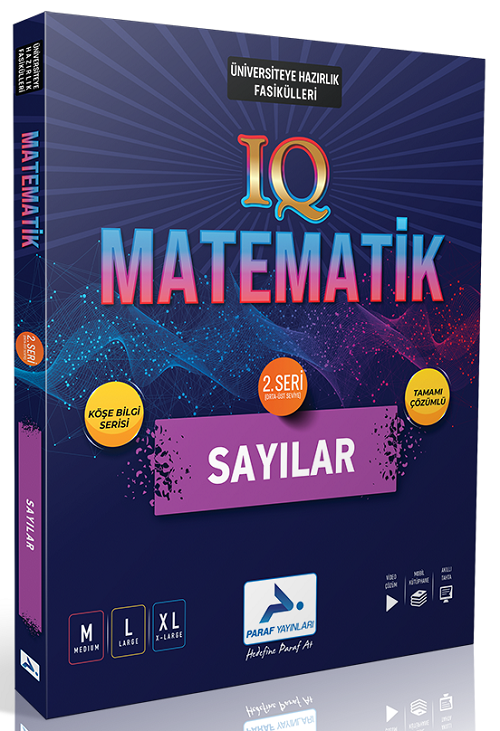 Paraf YKS TYT AYT Matematik IQ Sayılar 2. Seri Soru Kütüphanesi Paraf Yayınları