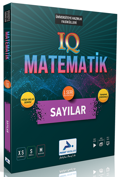 Paraf YKS TYT AYT Matematik IQ Sayılar 1. Seri Soru Kütüphanesi Paraf Yayınları