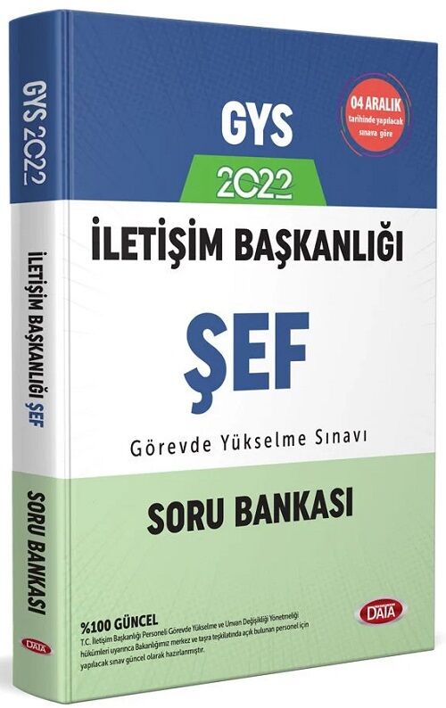 SÜPER FİYAT - Data 2022 GYS İletişim Başkanlığı Şef Soru Bankası Görevde Yükselme Sınavı Data Yayınları