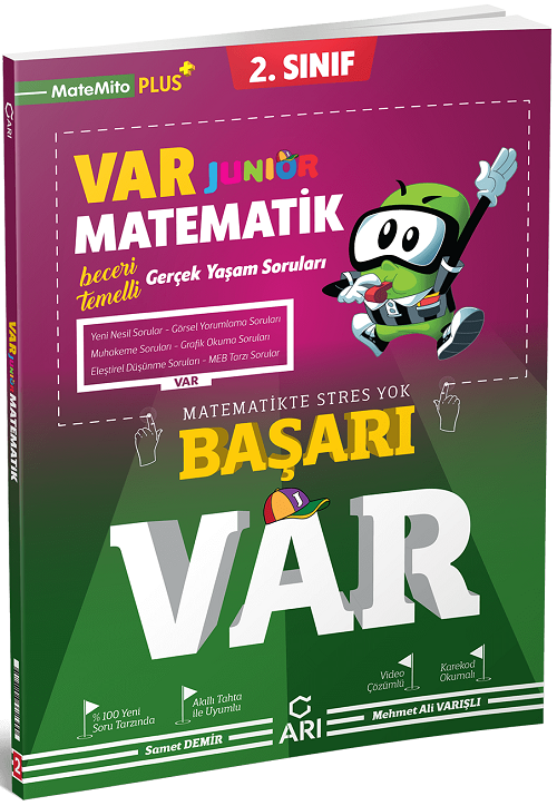 Arı Yayınları 2. Sınıf Matematik VAR Junior Soru Bankası Arı Yayınları