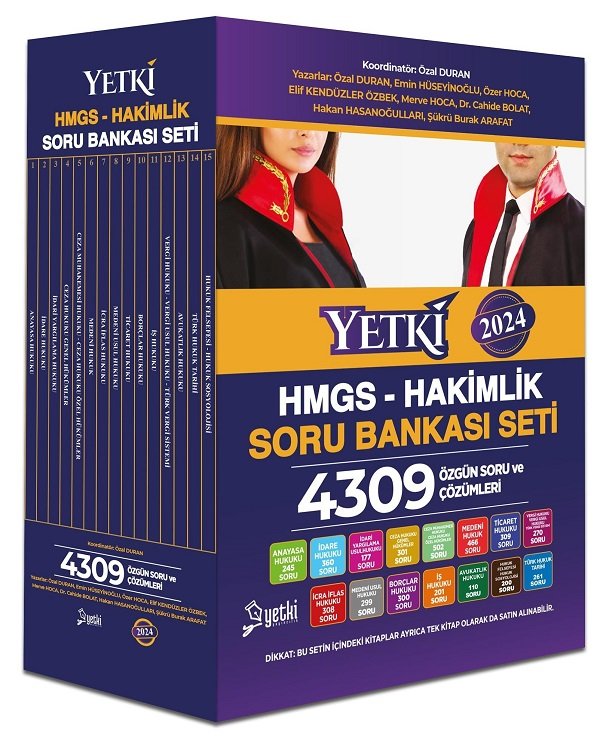 Yetki 2024 HMGS Hakimlik Soru Bankası Seti Yetki Yayıncılık