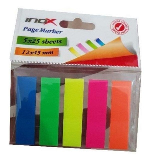 İnox Pagemarker Yapışkanlı Not Kağıdı 5 Renk 25 Yaprak