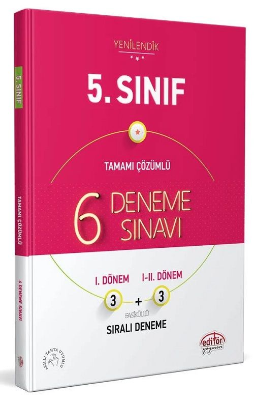 Editör 5. Sınıf 6 Deneme Sınavı Fasiküllü Editör Yayınları