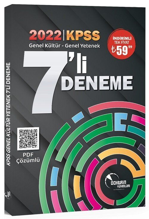 SÜPER FİYAT - Doktrin KPSS Genel Yetenek Genel Kültür 7 Deneme PDF Çözümlü Doktrin Yayınları