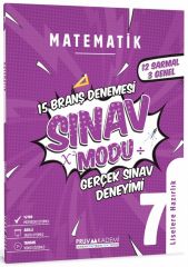 Pruva Akademi 7. Sınıf Matematik Sınav Modu 15 Deneme Pruva Akademi