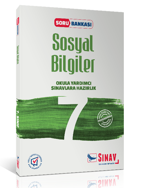 SÜPER FİYAT - Sınav 7. Sınıf Sosyal Bilgiler Soru Bankası Sınav Yayınları