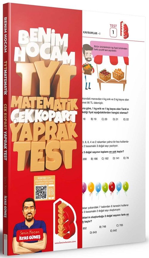 Benim Hocam YKS TYT Matematik Yaprak Test Çek Kopart - İlyas Güneş Benim Hocam Yayınları