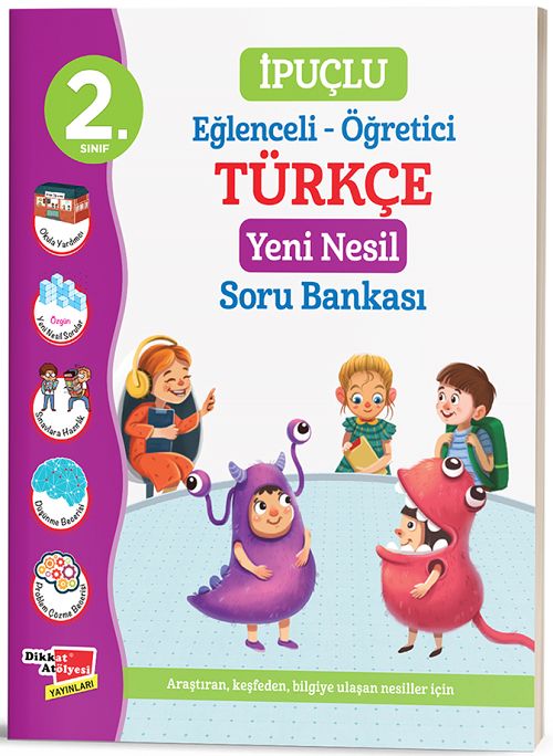 Dikkat Atölyesi 2. Sınıf Türkçe İpuçlu Soru Bankası Dikkat Atölyesi Yayınları