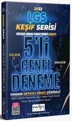 Mavi Doruk 2022 8. Sınıf LGS Genel 5 li Deneme Keşif Serisi Video Çözümlü Mavi Doruk Yayınları