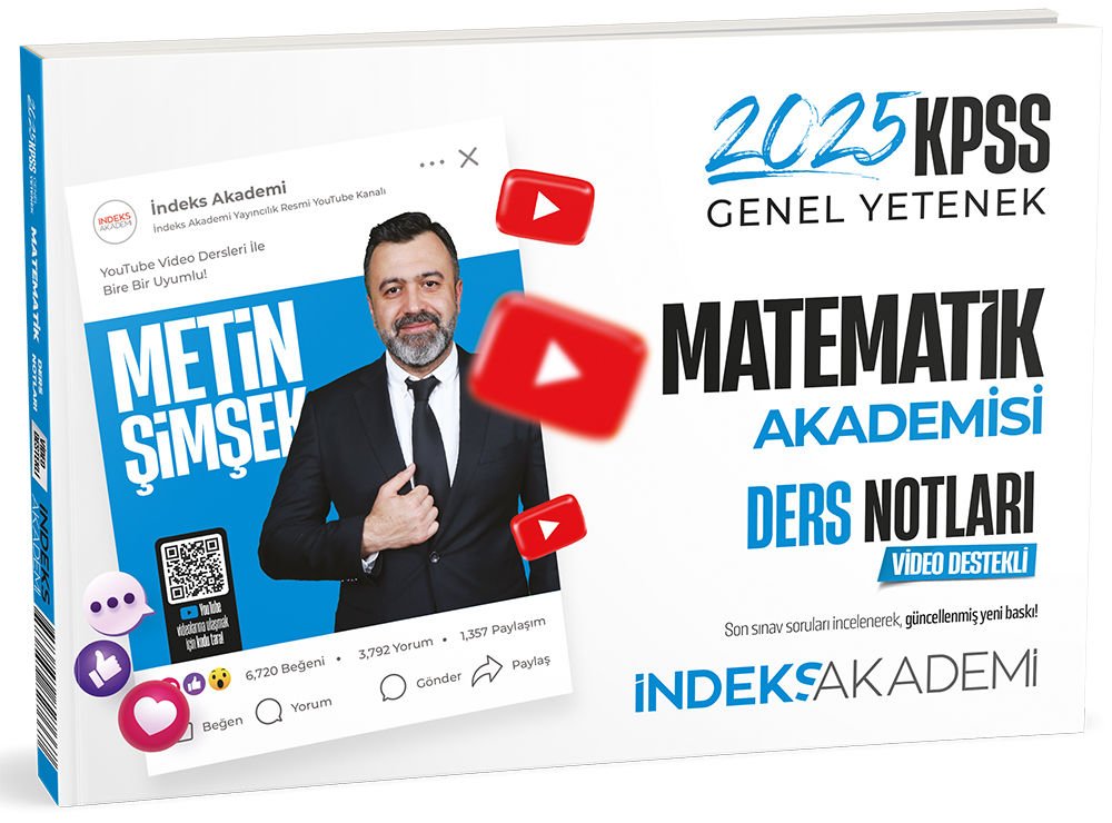 İndeks Akademi 2025 KPSS Matematik Akademisi Video Ders Notları - Metin Şimşek İndeks Akademi Yayıncılık