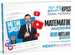 İndeks Akademi 2025 KPSS Matematik Akademisi Video Ders Notları - Metin Şimşek İndeks Akademi Yayıncılık