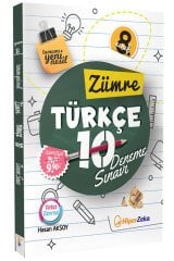 Hiper Zeka 8. Sınıf Zümre Türkçe 10 Deneme Hiper Zeka Yayınları