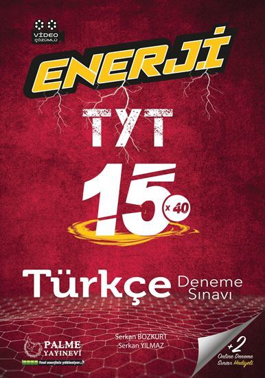 Palme YKS TYT Türkçe Enerji 15x40 Deneme Sınavı Video Çözümlü Palme Yayınları